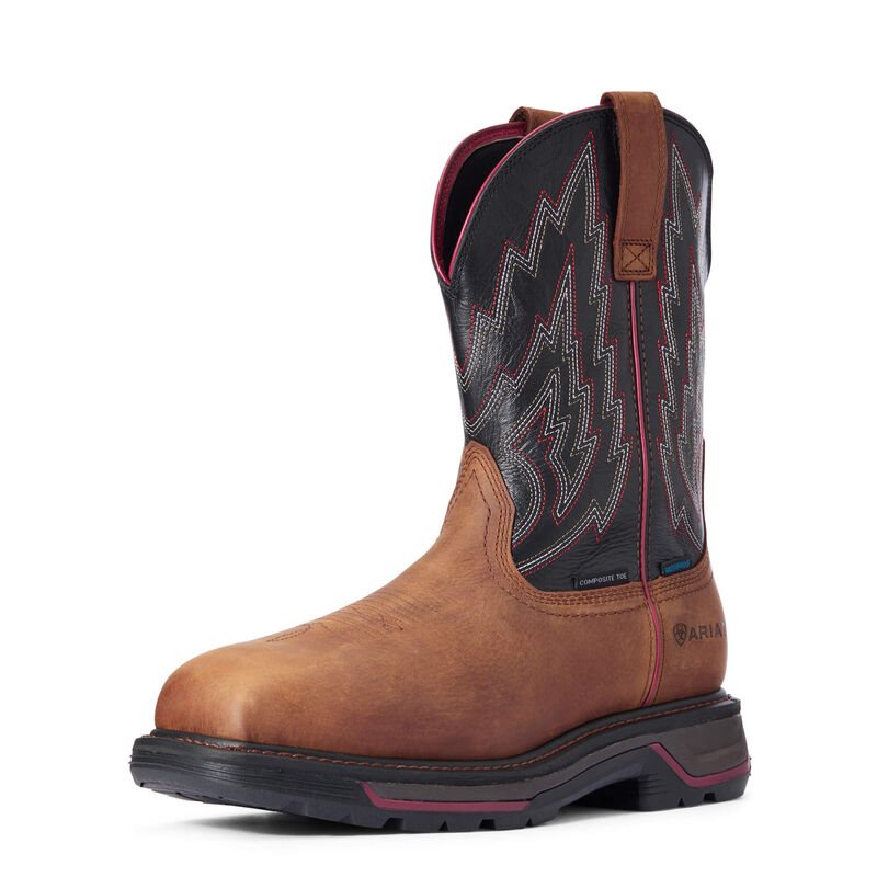 Ariat Big Rig Waterproof Kahverengi Iş Ayakkabıları Erkek (40445-166)